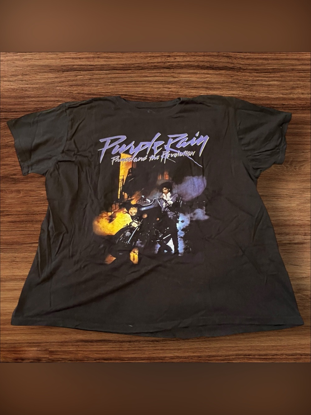 ☑️ Prince Purple Rain Revolution Black Graphic Band T-Shirt Size XL